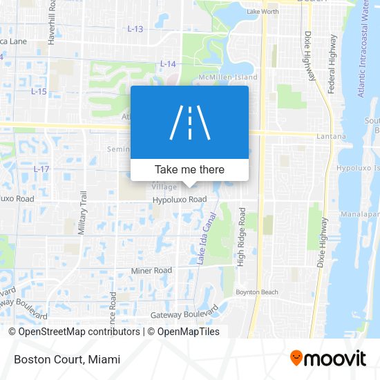 Mapa de Boston Court