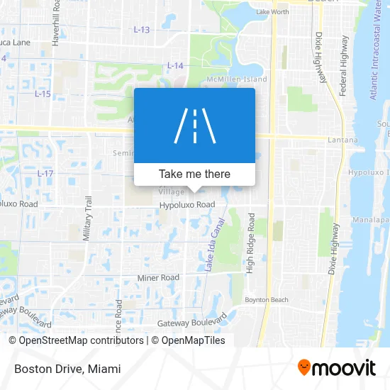 Boston Drive map