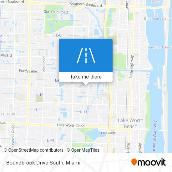 Mapa de Boundbrook Drive South