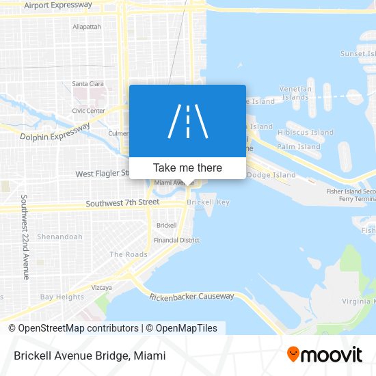Mapa de Brickell Avenue Bridge