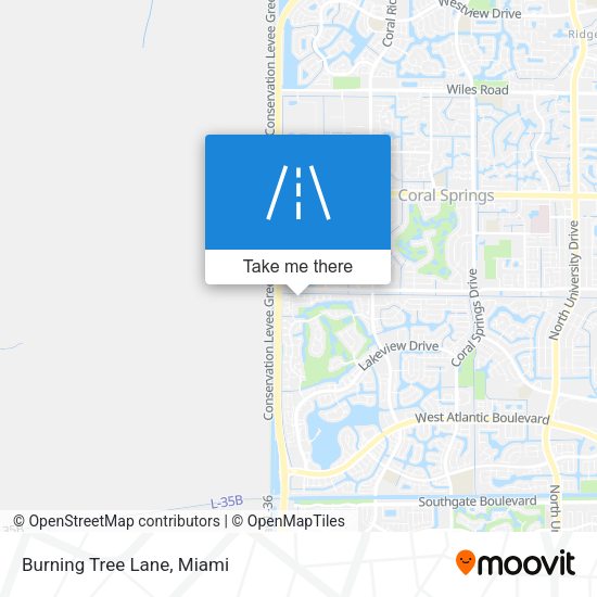 Burning Tree Lane map