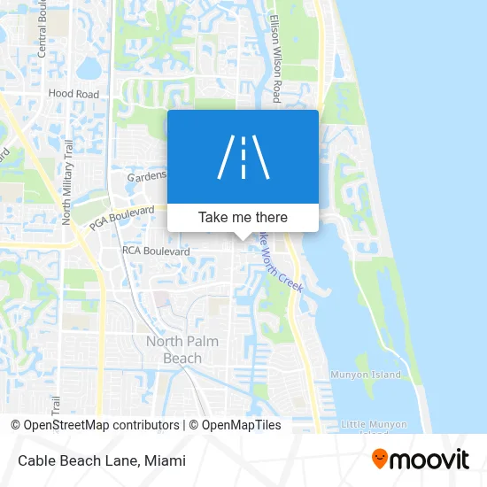 Cable Beach Lane map