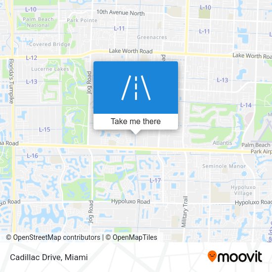 Mapa de Cadillac Drive