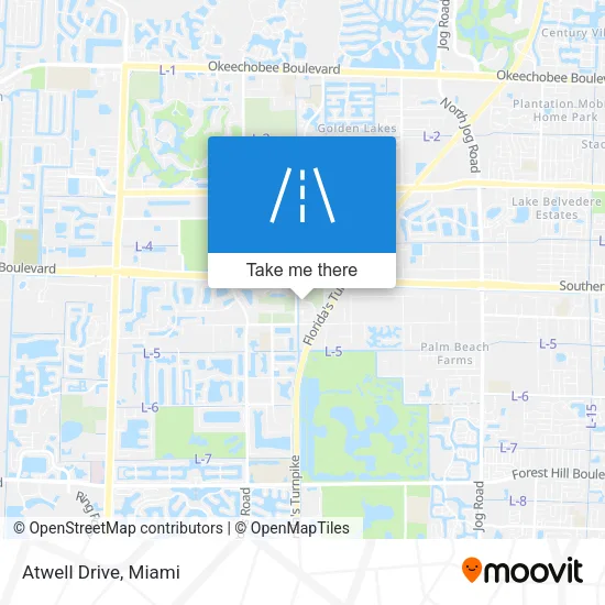 Mapa de Atwell Drive
