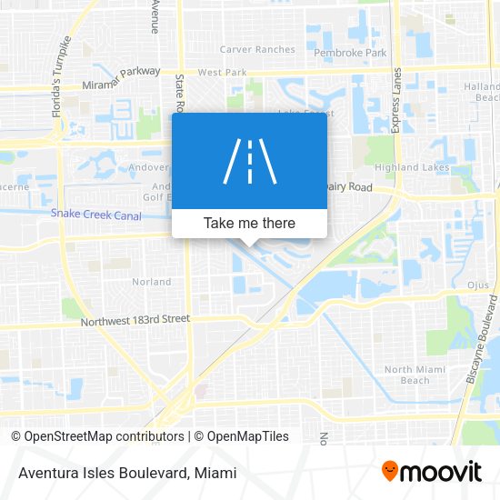 Aventura Isles Boulevard map