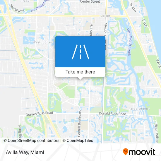 Avilla Way map