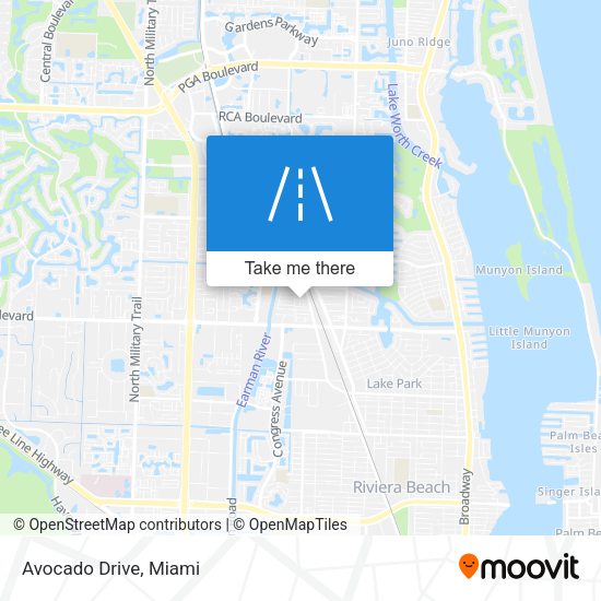 Mapa de Avocado Drive