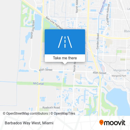 Mapa de Barbados Way West
