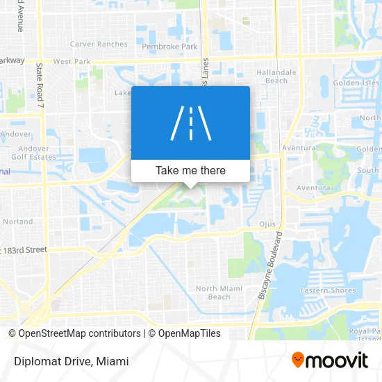 Diplomat Drive map