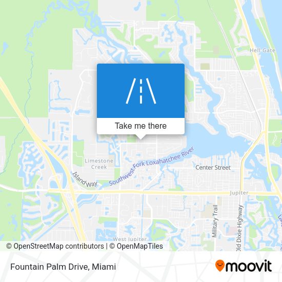 Mapa de Fountain Palm Drive