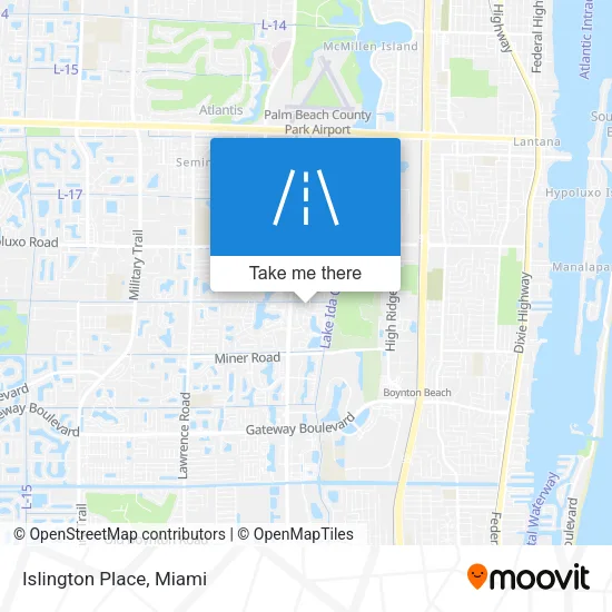 Islington Place map