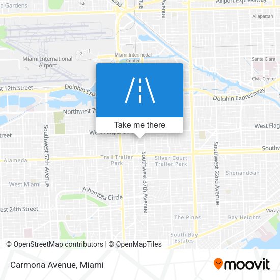 Mapa de Carmona Avenue