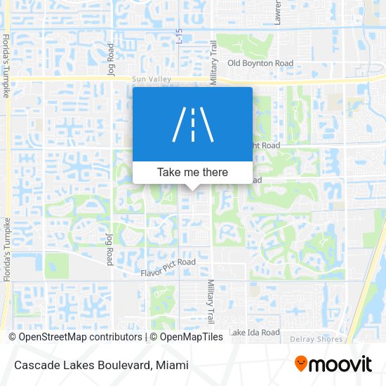 Mapa de Cascade Lakes Boulevard