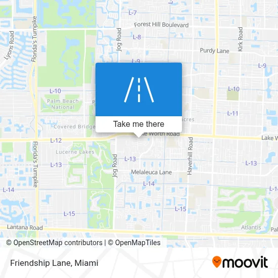 Friendship Lane map