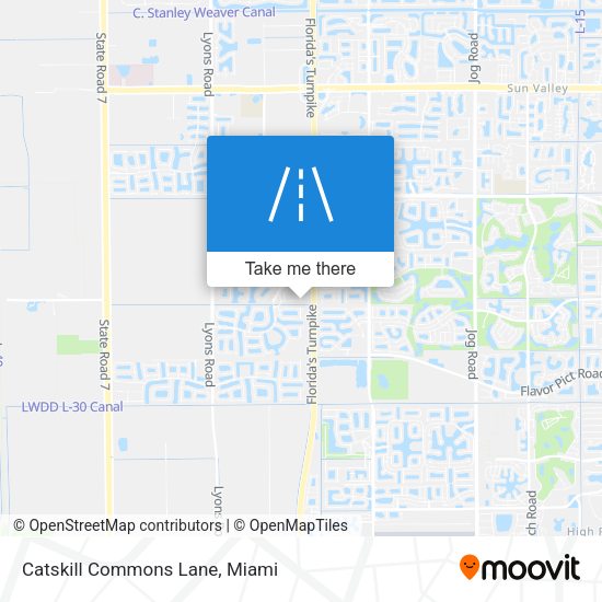 Catskill Commons Lane map