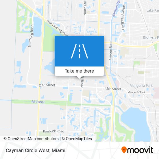 Mapa de Cayman Circle West