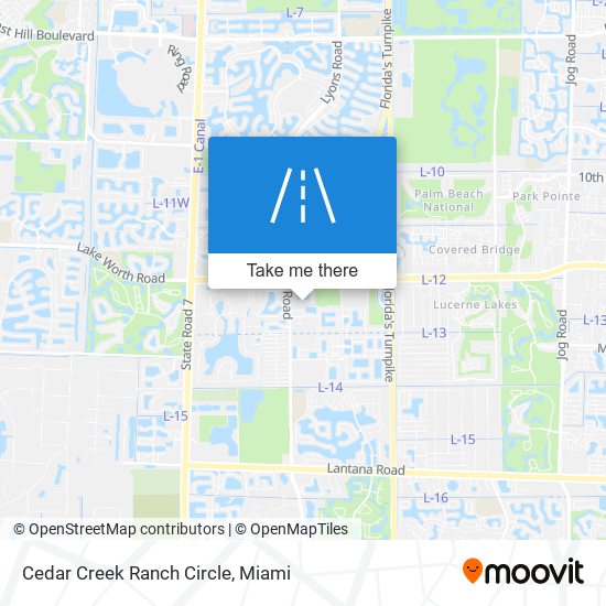 Mapa de Cedar Creek Ranch Circle