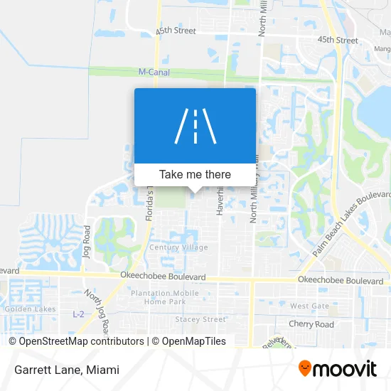 Garrett Lane map