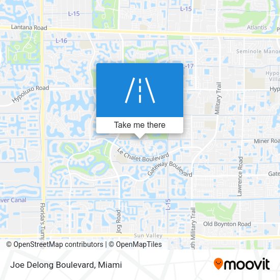 Mapa de Joe Delong Boulevard