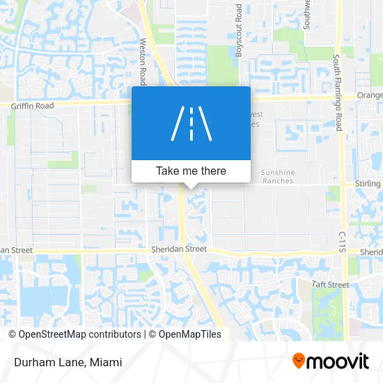 Durham Lane map