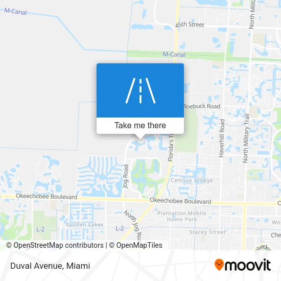 Duval Avenue map