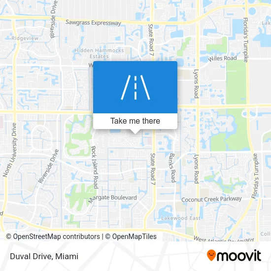 Duval Drive map