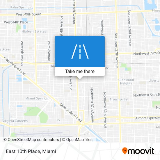 Mapa de East 10th Place