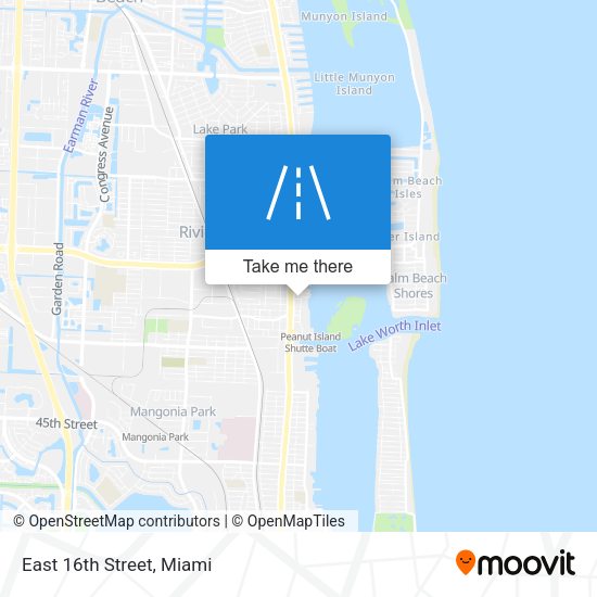 Mapa de East 16th Street