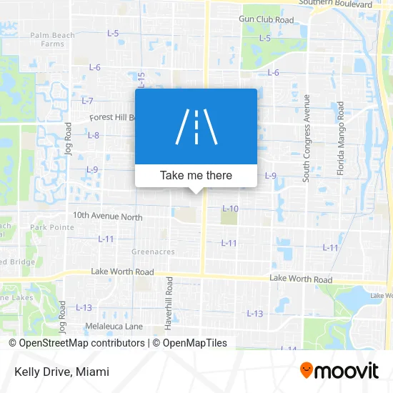 Mapa de Kelly Drive
