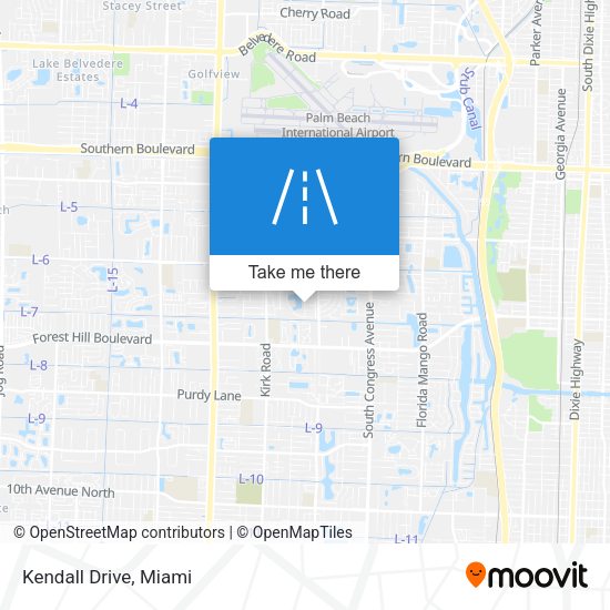 Mapa de Kendall Drive