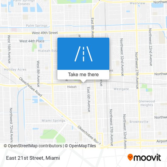 East 21st Street map