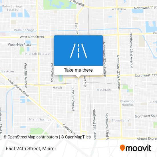 Mapa de East 24th Street