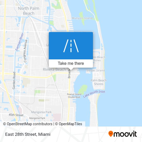Mapa de East 28th Street