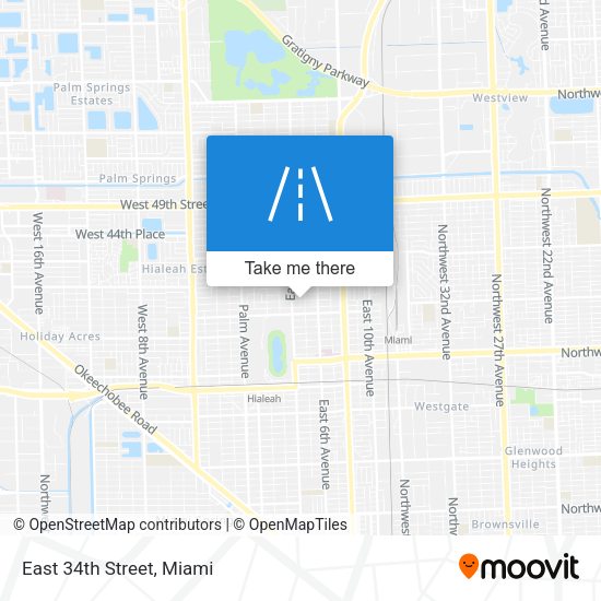 Mapa de East 34th Street