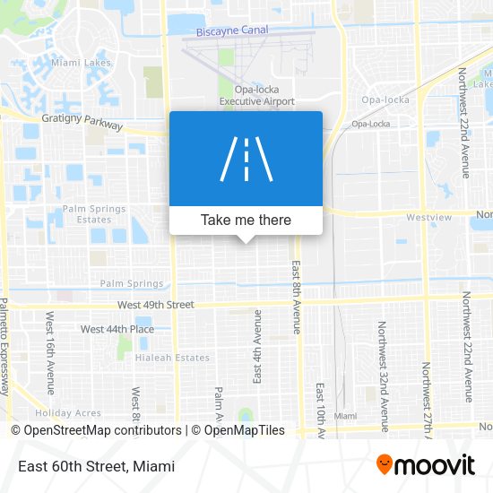 East 60th Street map