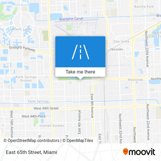 East 65th Street map