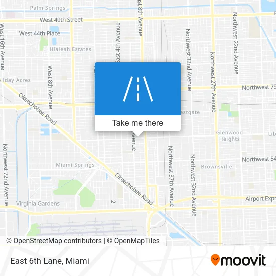 East 6th Lane map