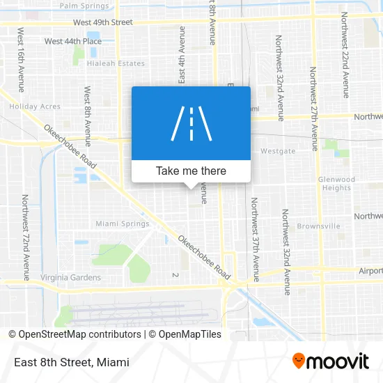 East 8th Street map