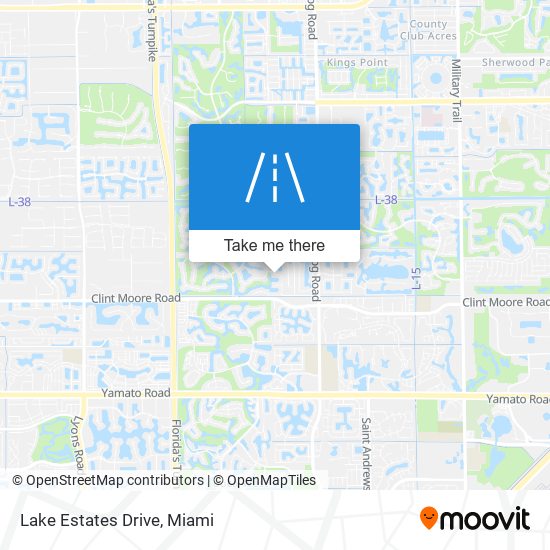 Lake Estates Drive map