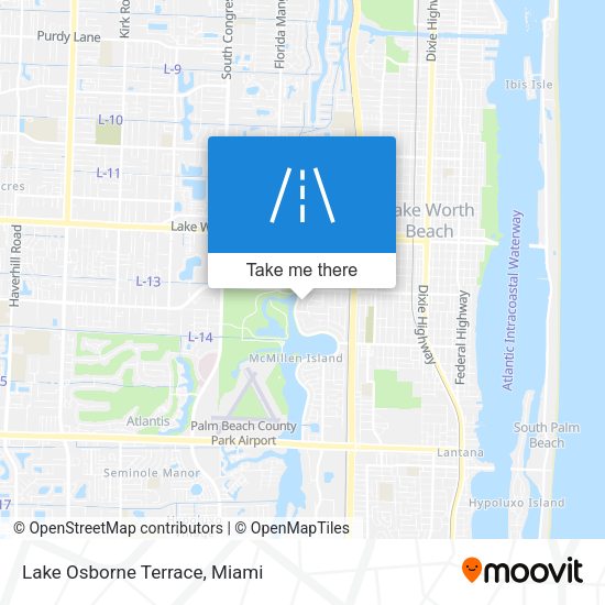 Lake Osborne Terrace map