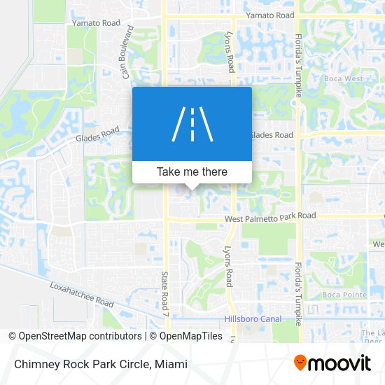 Mapa de Chimney Rock Park Circle