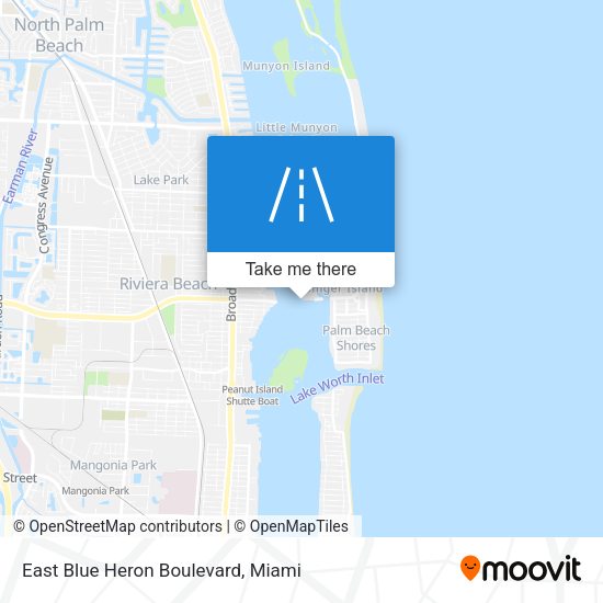 East Blue Heron Boulevard map