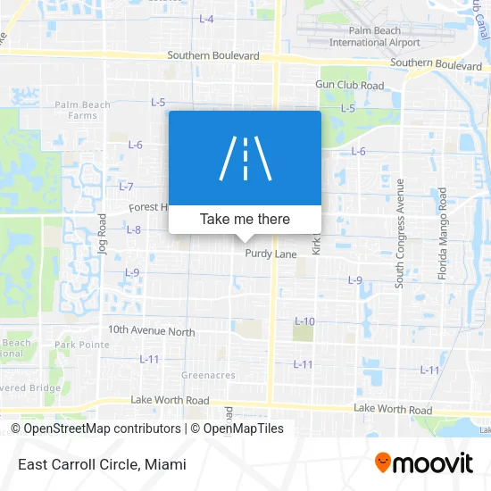 East Carroll Circle map