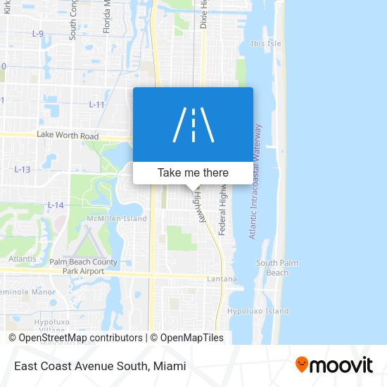 Mapa de East Coast Avenue South
