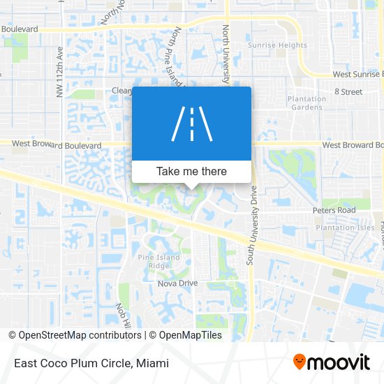 Mapa de East Coco Plum Circle