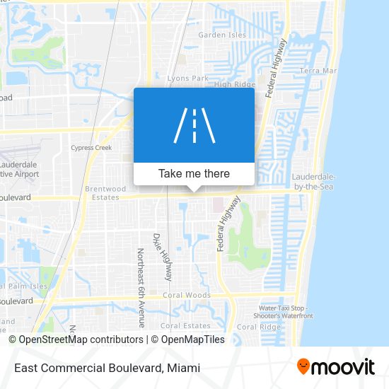 East Commercial Boulevard map