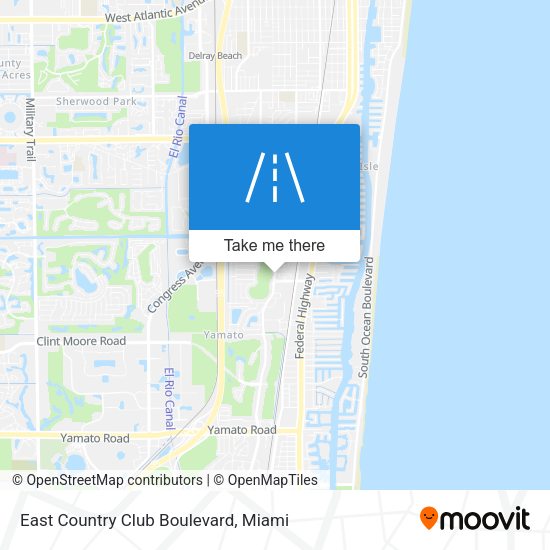 East Country Club Boulevard map