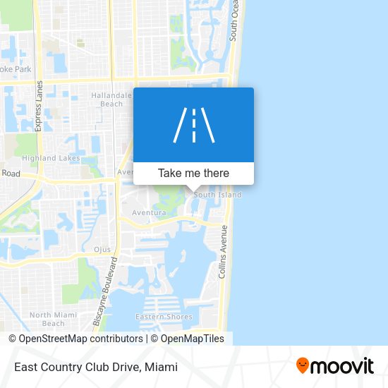 Mapa de East Country Club Drive