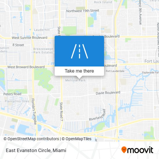 Mapa de East Evanston Circle