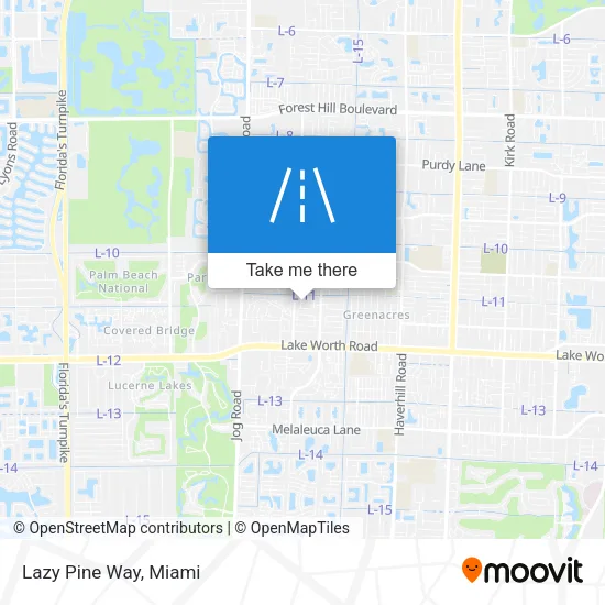 Lazy Pine Way map